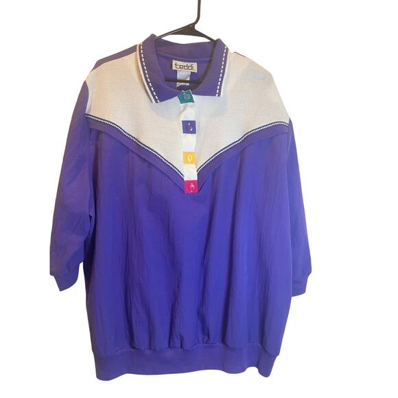 VTG 80’s Teddi Track Suit Set Oufit Pants/Top windbreaker Sz 2xl Retro Iconic - Picture 13 of 16